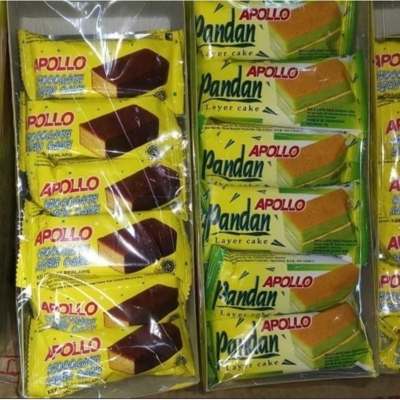 

Apollo Layer Cake - Kek Lapis Rasa Pandan / Cokelat 432 gr