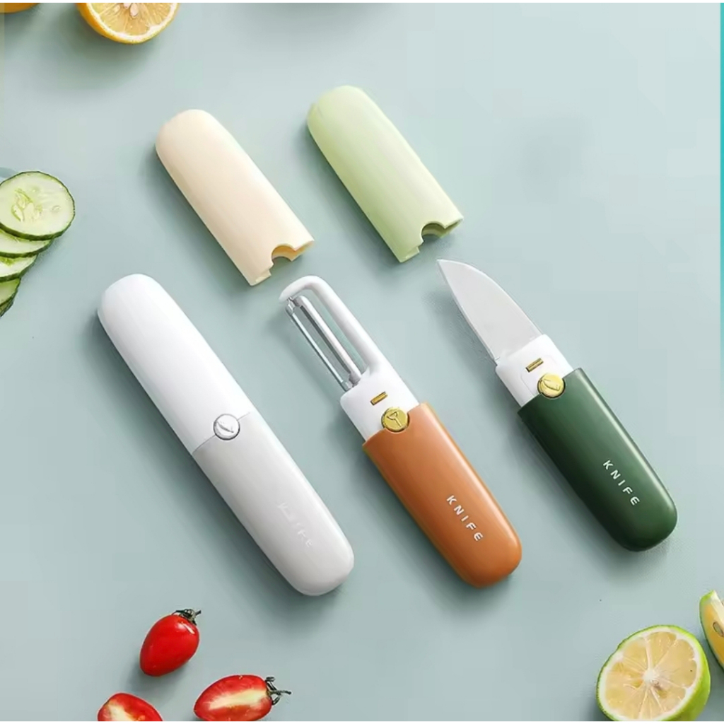 pisau pengupas 2in1 peeler pisau dapur kupas buah sayur 2 sisi MZ03