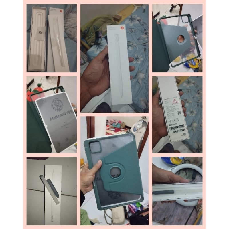 case pad 6 + tg +dus aja  + silicon xiomi pen gen 2