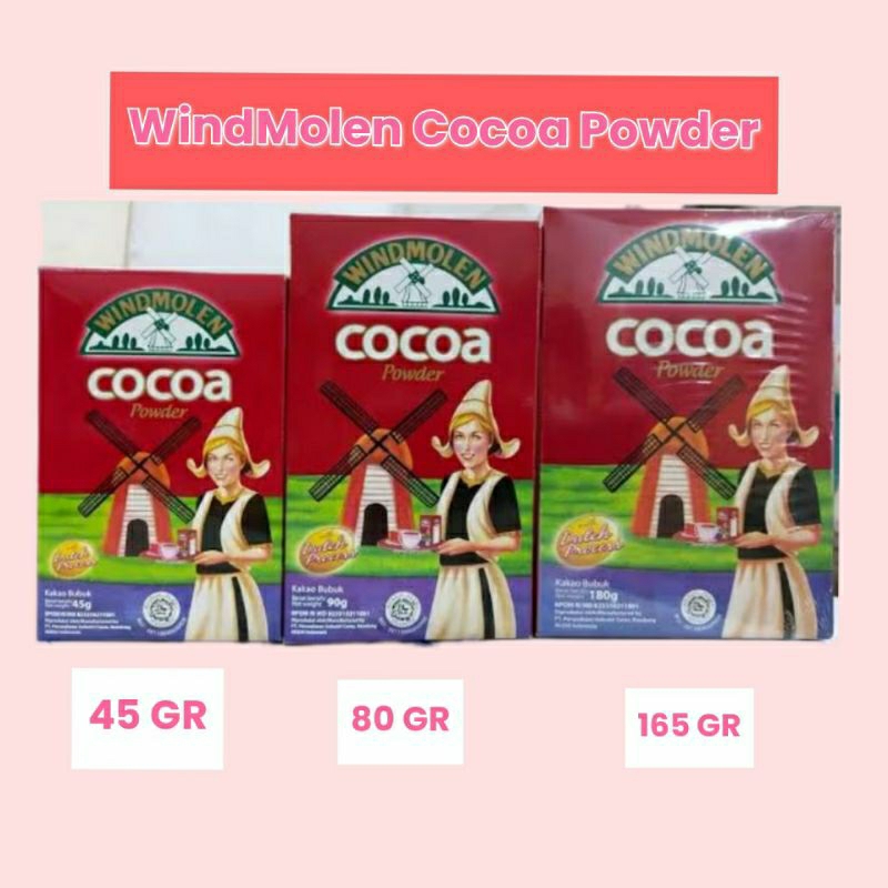 

Windmolen Cocoa Powder 45gr /80gr/165gr Coklat Bubuk