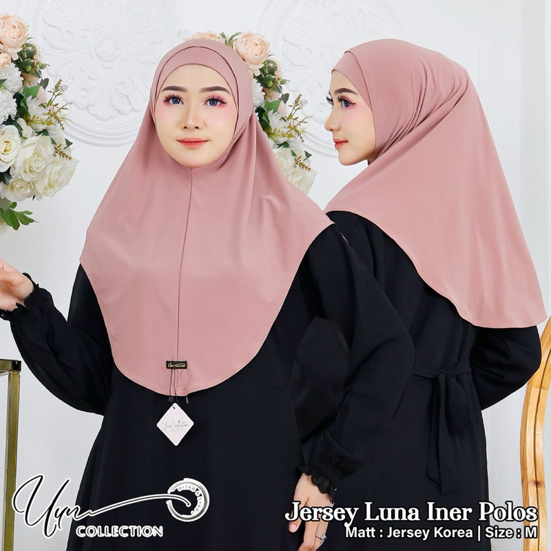 Hijab Instan Inner Oval Jersey Bergo Inner M Polos Uun