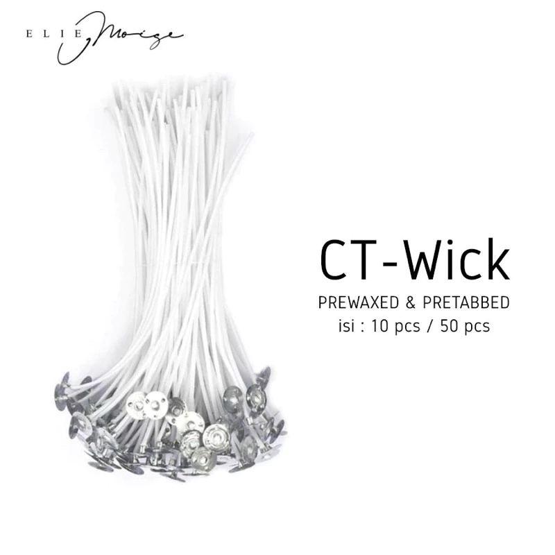 

Elie Moise Cotton Wicks Candle / Candle Wicks Small Pack ( 10pcs )