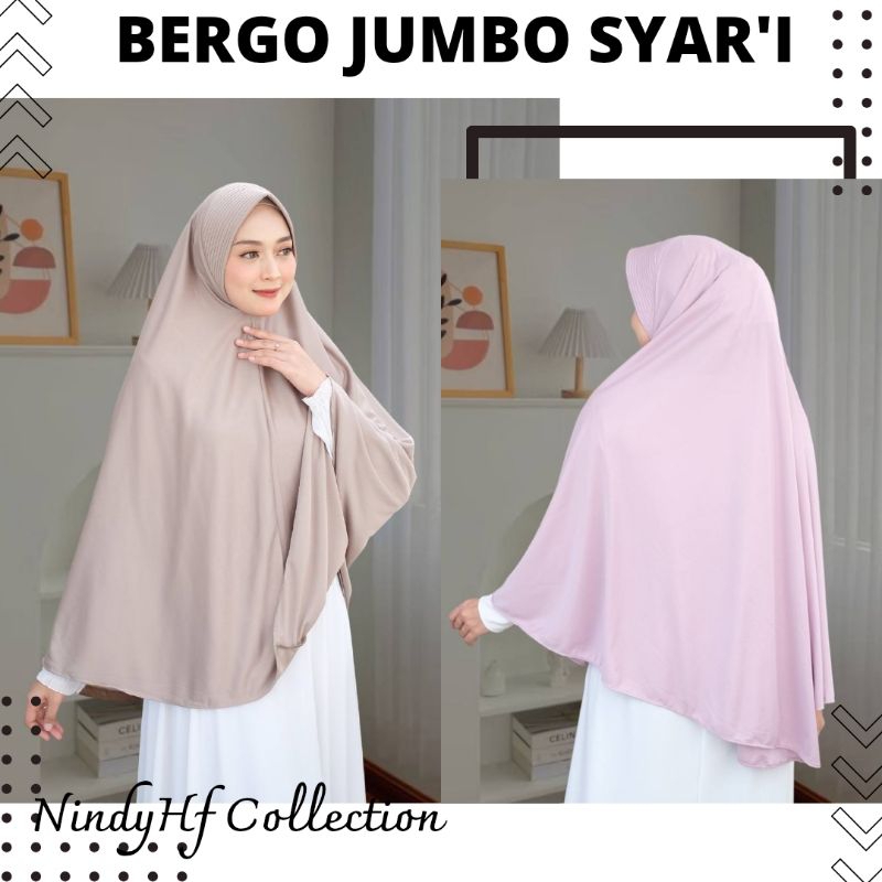 BERGO HAMIDAH JUMBO/HIJAB BERGO JUMBO/HIJAB BERGO SYAR'I/HIJAB SYAR'I