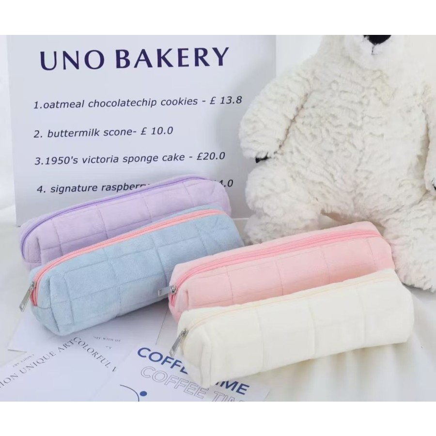 

Tas Pensil Pillow Pouch Serbaguna Motif Bulu Pouch Pillow Korea