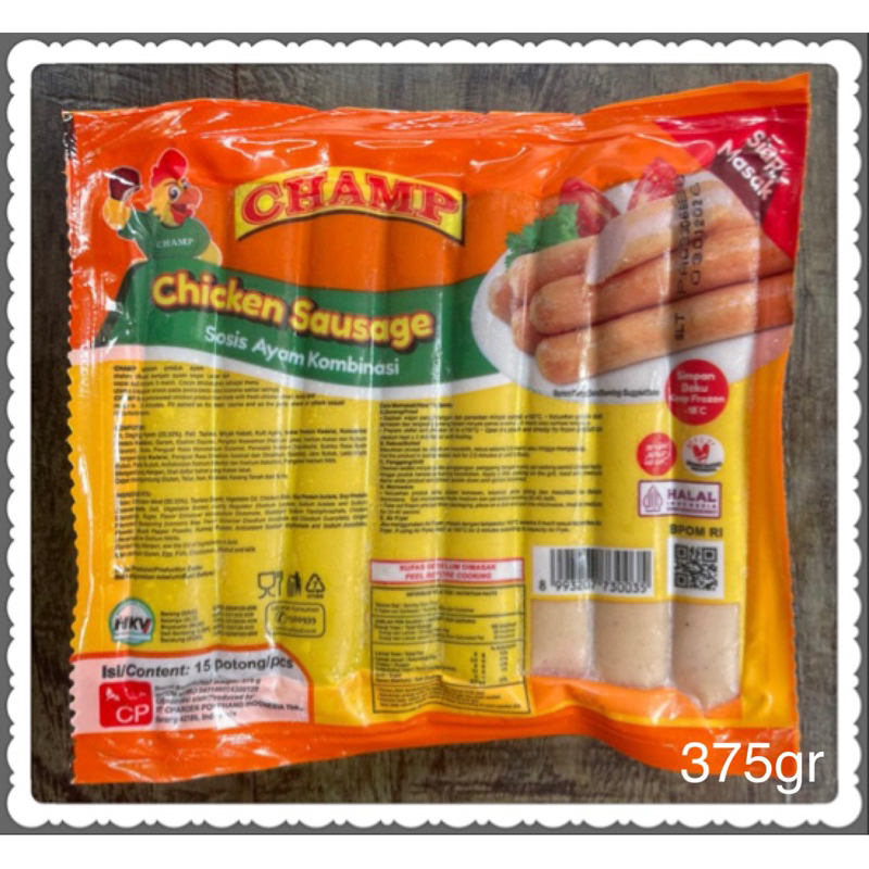 

CHAMP Chicken Sausages (Sosis Ayam Kombinasi ) 375gr