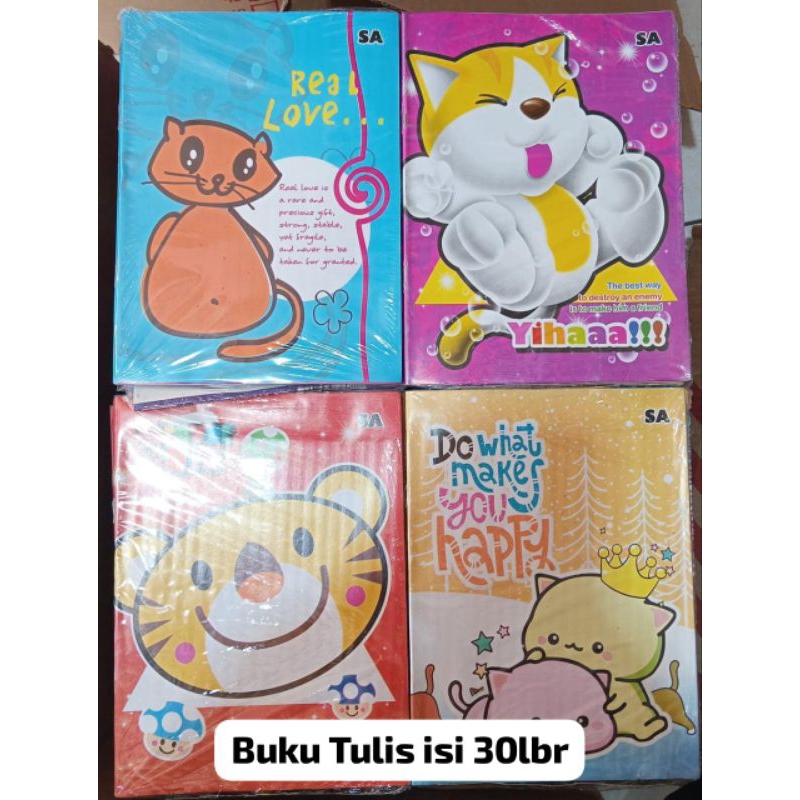 

buku tulis isi 30 lmbr per pc