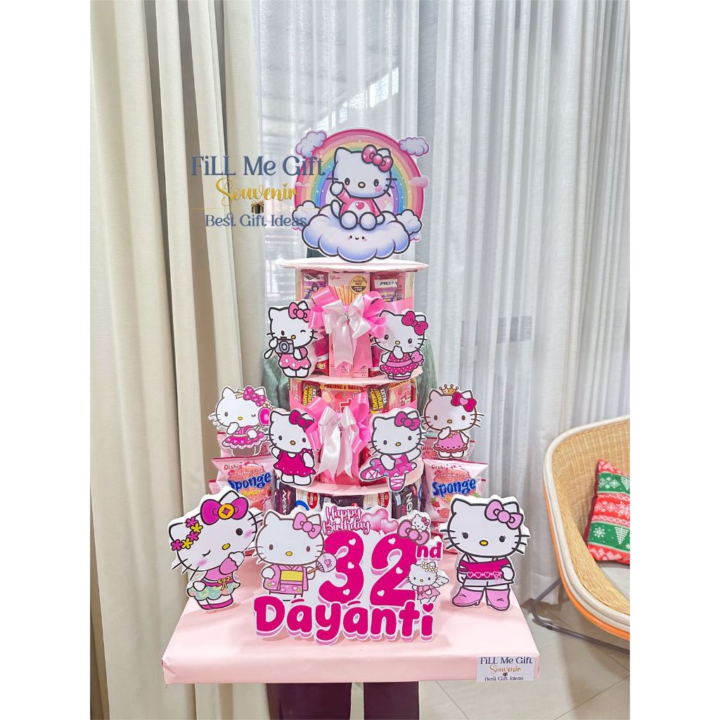 

JT - Hello Kitty - Snack Tart Tower Cake Birthday / Kue Cemilan Snack Ulang Tahun