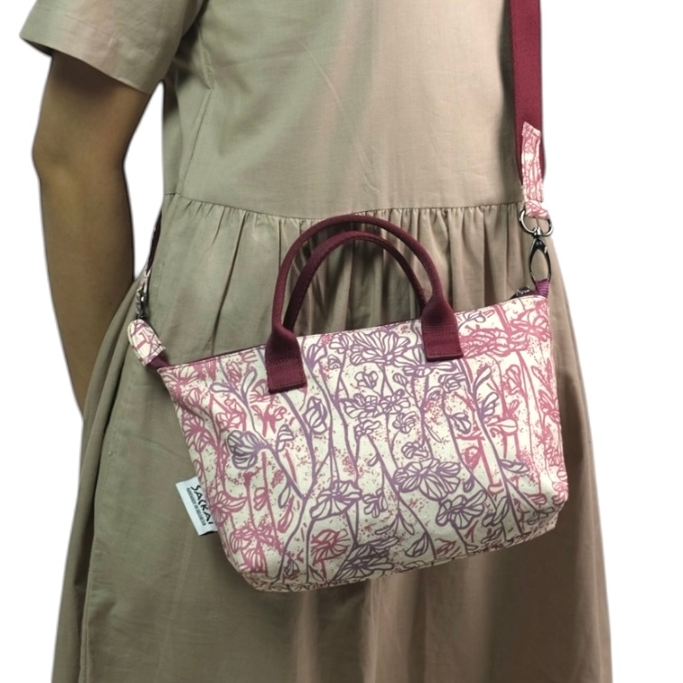 Sackai Small Crossbody "The Intersection" Berry Sorbet