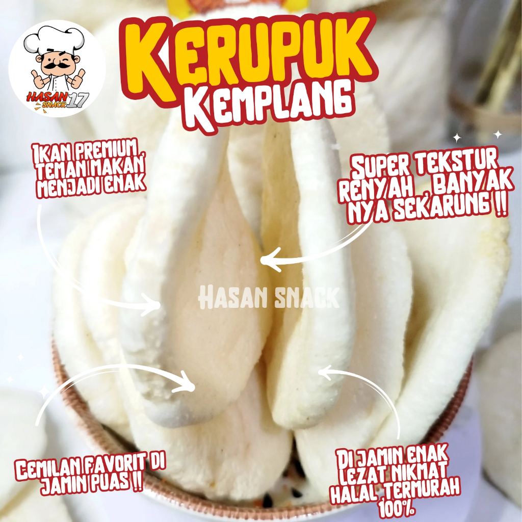 

500 GR KERUPUK KEMPLANG/ GRATIS ONGKIR BISA COD/ SUPER RENYAH KRIUK ENAK LEZAT / CEMILAN SNACK / MAKANAN RINGAN / HASAN SNACK 17