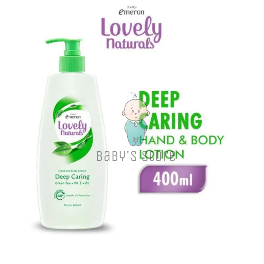 Emeron Lovely Natural Hand and Body Lotion 400ml - Body Lotion Emeron Besar