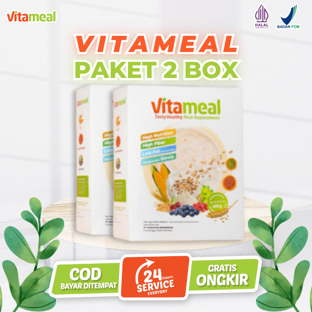 

Vitameal - Paket 2 Box Sereal Multigrain Ampuh Turunkan Gula Darah Tinggi Cegah Diabetes Kolesterol