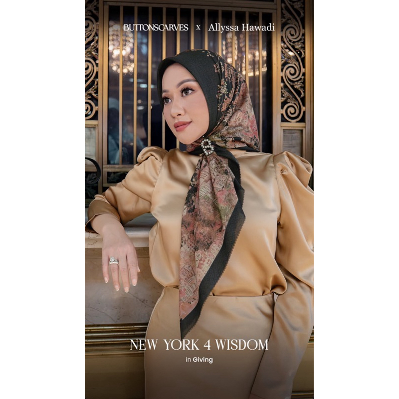 New York 4 Wisdom Voal Scarf Buttonscarves BS Store Bslady