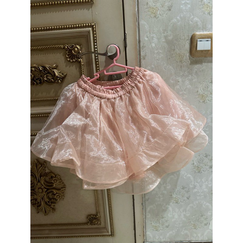 preloved rok glass skirt organza skirt