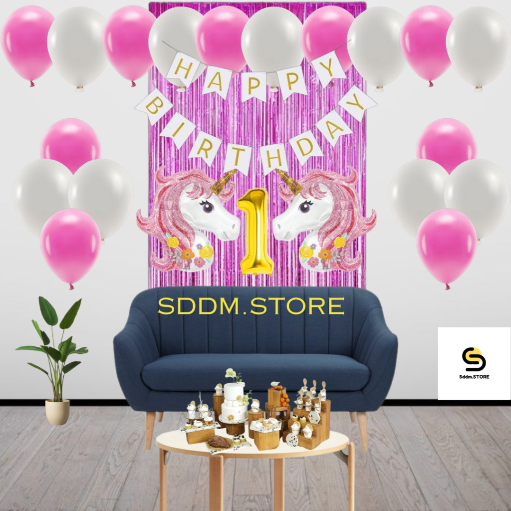 DEKORASI ULANG TAHUN ANAK LENGKAP TEMA UNICORN