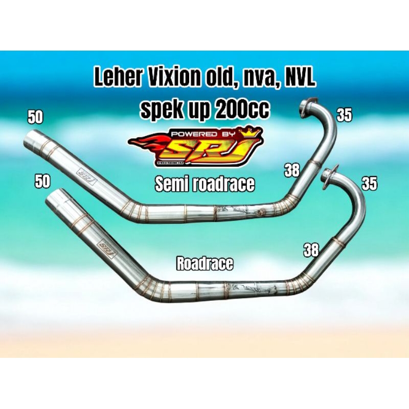 termurah terlaris pipa leher header 35 38 inlet 50 mm semi roadrace njengat naik Vixion old new nvl 