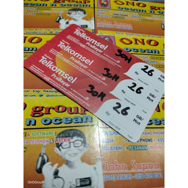 VOUCHER TELKOMSEL 26GB/30HARI (VIA CHAT)( 7gb all,19 lokal jateng) Hanya di aktifkan Di  Jateng DIY