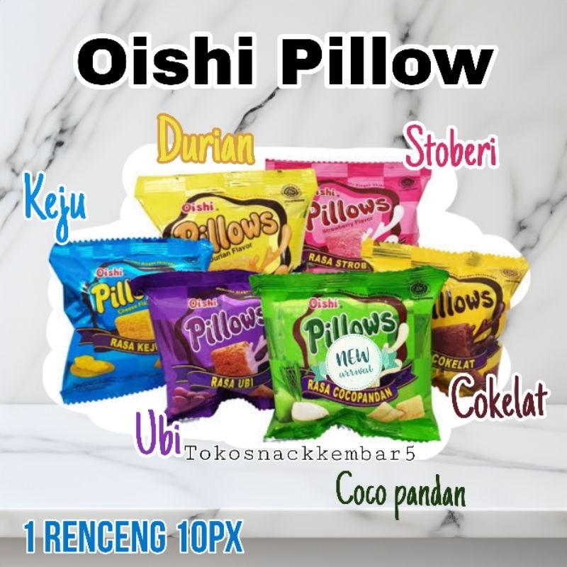 

Oishi Pillows renceng isi 10pc Ubi Cokelat Strawberry Keju