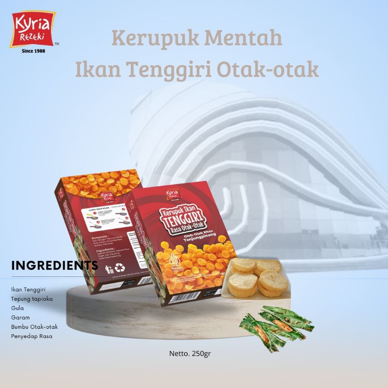 

Kerupuk Mentah Ikan Tenggiri rasa Otak-otak 250gr