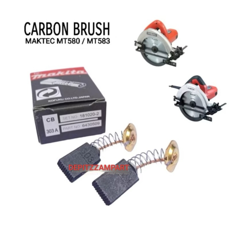 Carbon Brush MT580 / MT583 Aplikasi untuk Mesin Sircle Maktec MT580/MT583