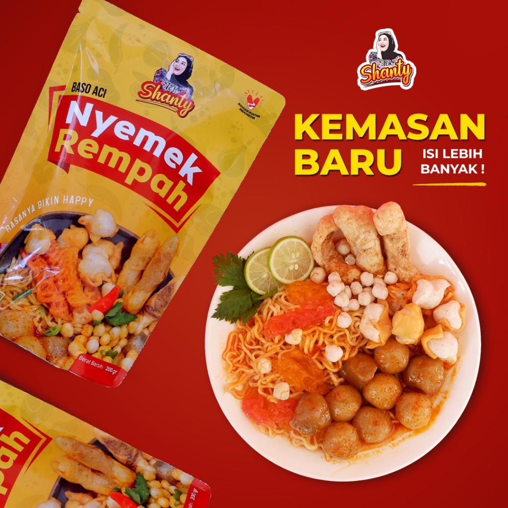 

PAKET RESELLER Baso Aci Teh Shanty Nyemek Rempah isi 20pc