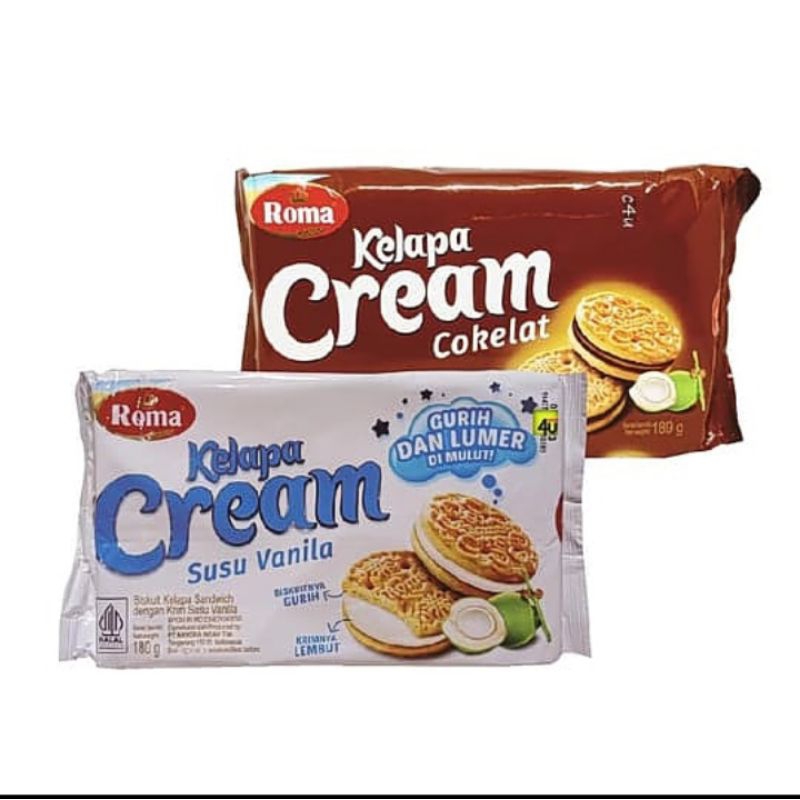 

Roma kelapa Cream Coklat 189gr / kelapa Cream vanilla 180gr