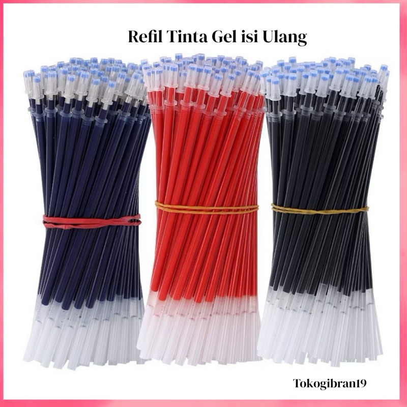

REFILL TINTA GEL ISI ULANG TINTA PULPEN PENA GEL REFILL 0.5MM -Gibranstore123
