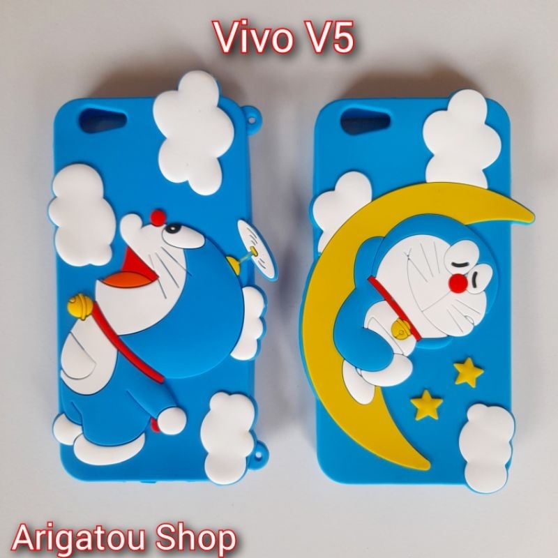 Vivo V5 / V5s / V5 Lite Case Softcase Boneka 3D Karakter Doraemon