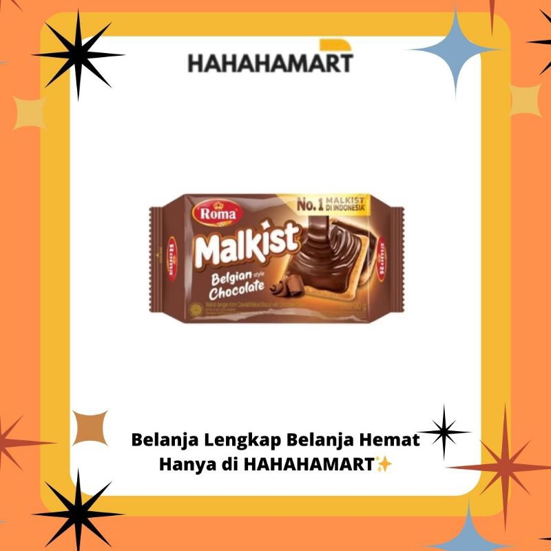 

✨hahahamart_sby✨ROMA MALKIST BELGIAN CHOCOLATE 90 GR || HARGA PAKET ISI (6 PCS)