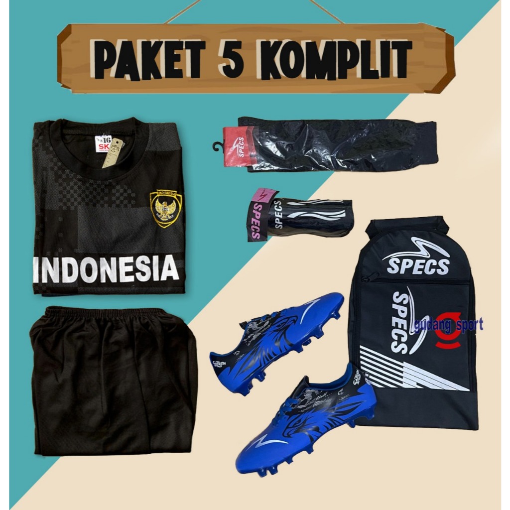Sepatu Bola Anak Anak Size 32 SD 37 Paket Hemat Komplit Lengkap Bisa COD Terlaris garansi Toko