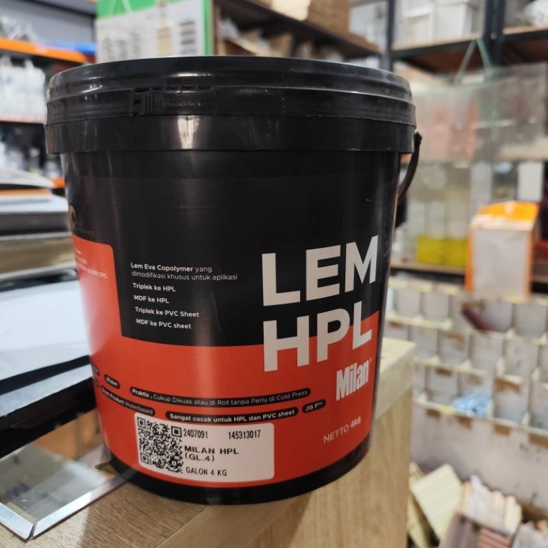 Lem HPL Milan Lem Milan Untuk HPL Vinyl Kulit Karpet Lem Hpl Milan 4kg Lem Milan Lem Hpl Serbaguna