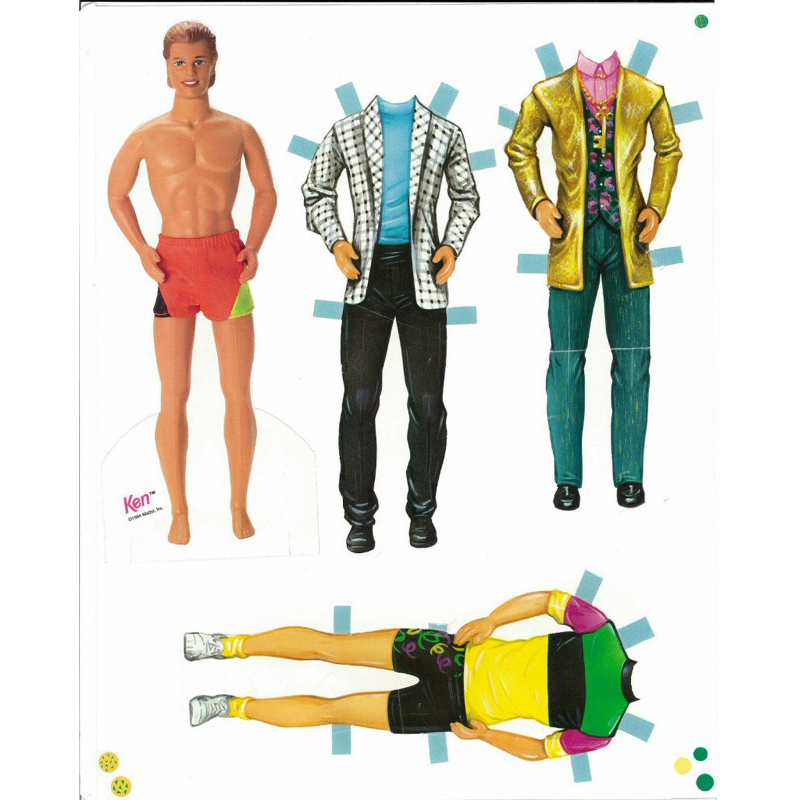 Paper Dolls Ken barbie