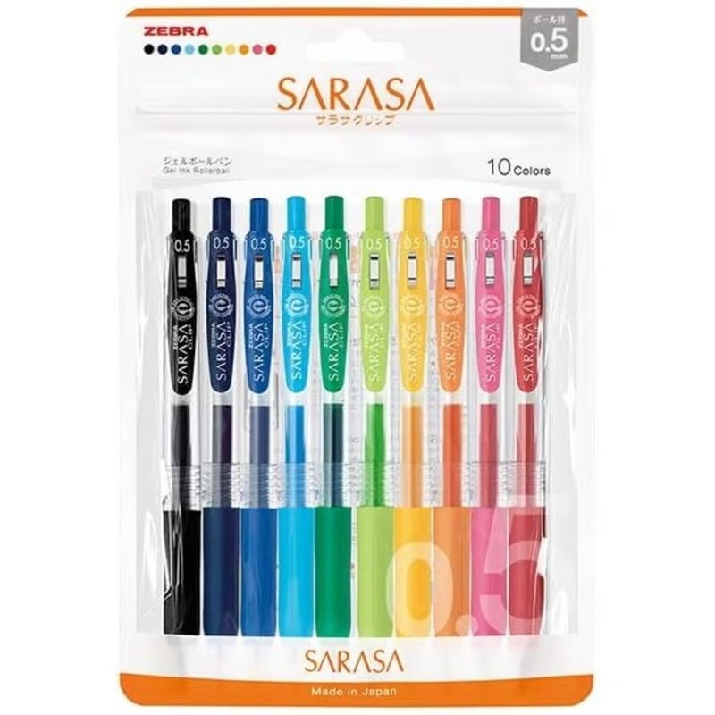 

Pulpen Gel Sarasa Clip Set 10 Warna Zebra 100% Original