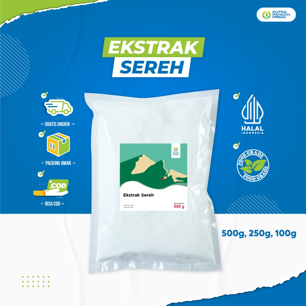 

Ekstrak Bubuk Serai Sereh Sere Murni Tanpa Campuran 100gr 250gr 500gr