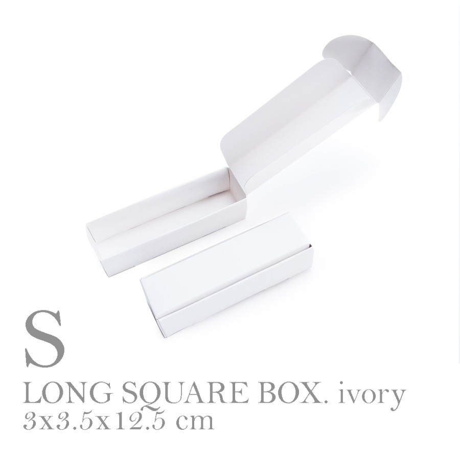 

10 Pcs Long Paperbox Packaging Hampers Bahan Ivory White 300gr Ukuran 3x3.5x12.5 cm