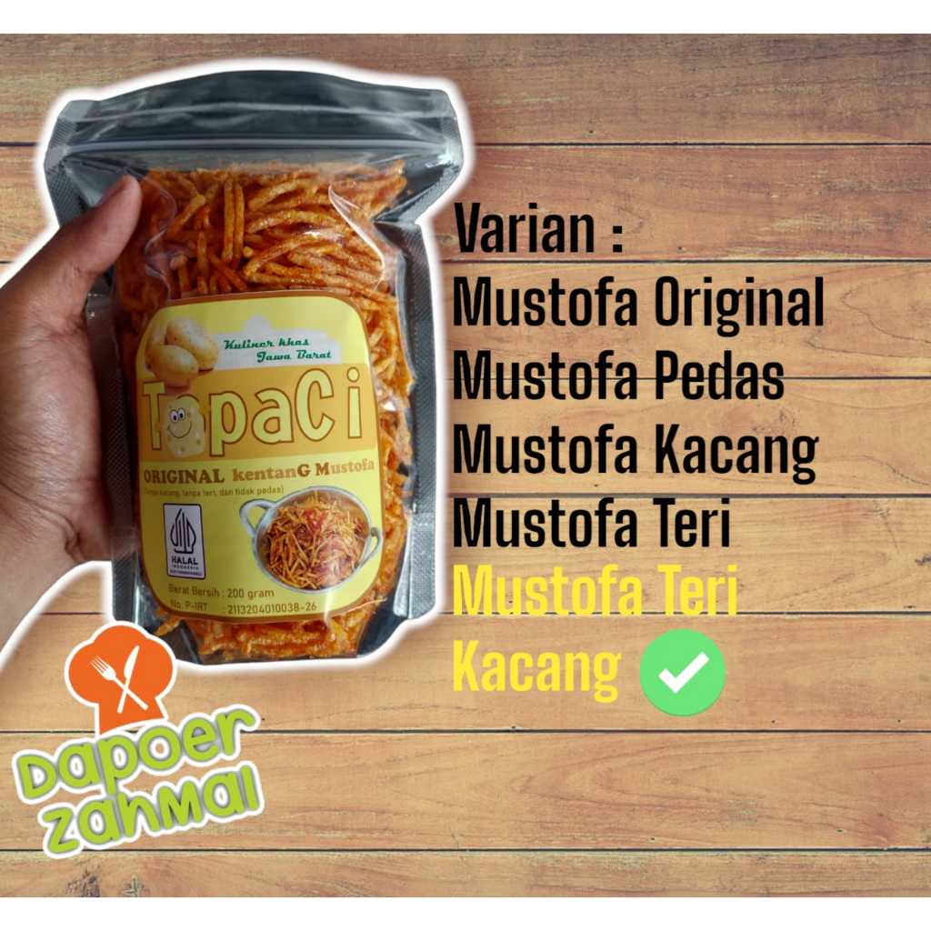 

KENTANG MUSTOFA TERI KACANG/ KERING KENTANG TERI KACANG DAPOER ZAHMAL 200 gram