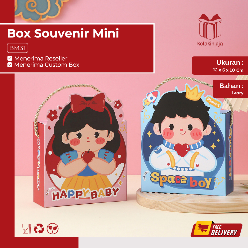 

Box Ultah Anak / Box Souvenir Ultah Anak / Kotak Souvenir Ultah / Paperbag Ultah Anak / Goodiebag Ultah Anak I BD01-BQ03