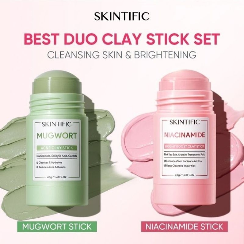 SKINTIFIC Mugwort Acne Clay Stick 40g Skintific Mugwort Clay Mask Stick