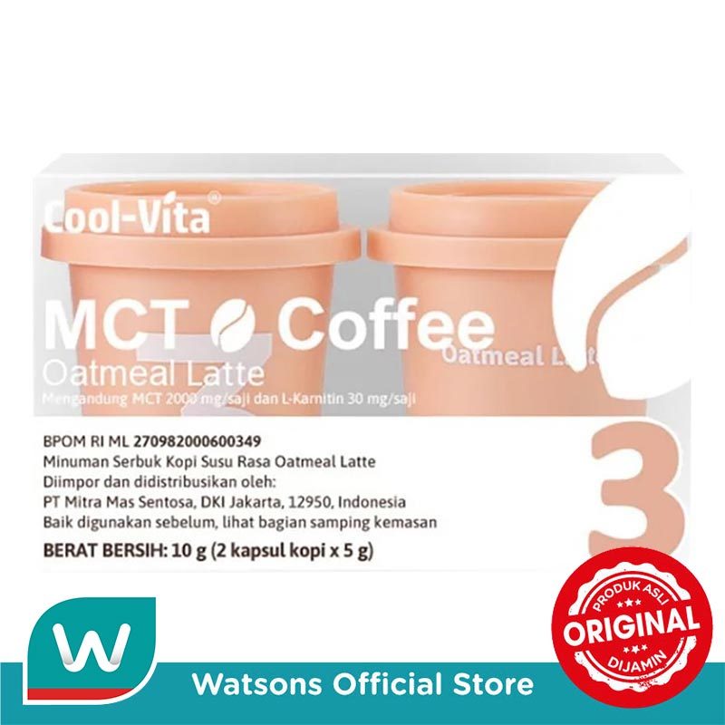 

Coolvita MCT Coffee Capsule Oatmeal Latte 2'S
