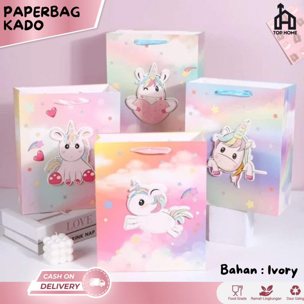 

Paperbag Motif Ivory Souvenir Ultah Anak Tas Hampers Paper Bag Hadiah Kado Gift Goodiebag Paskah