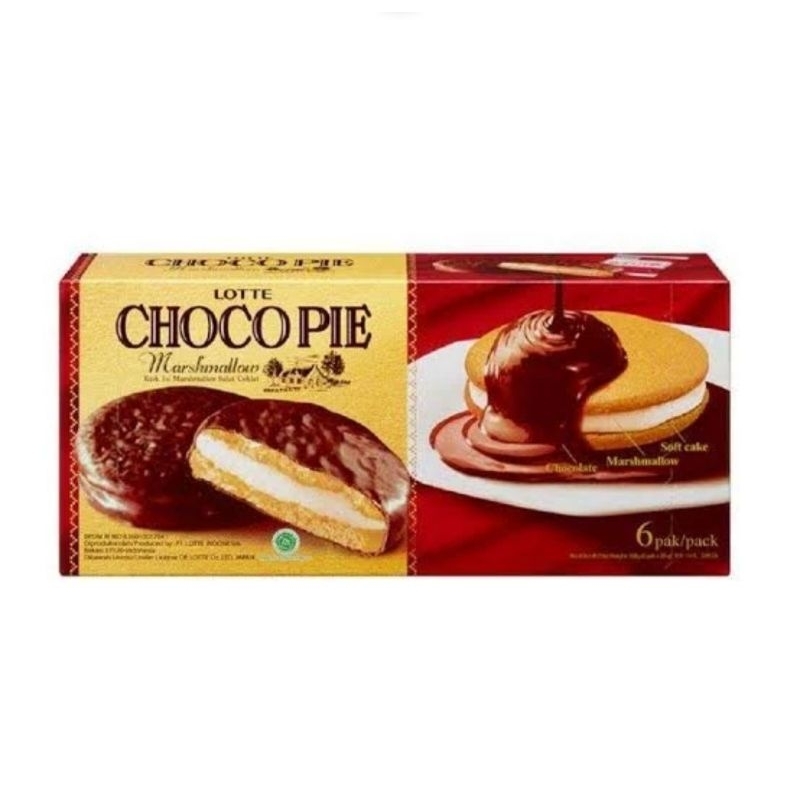 

Lotte Chocopie - Choco Pie Marshmallow Sekotak isi 12 Bungkus