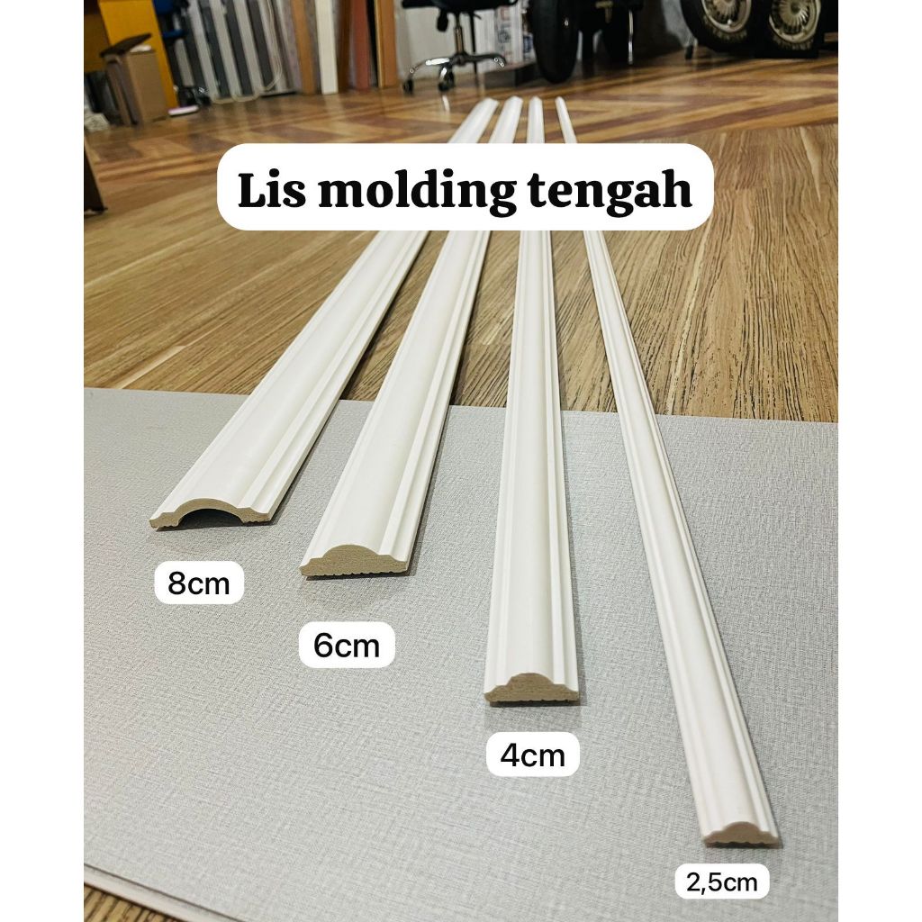 LIST MOLDING MAKASSAR - PVC PANJANG 3M / LIS MOLDING TEPI / LIS MOLDING TENGAH - HERTASNING MAKASSAR