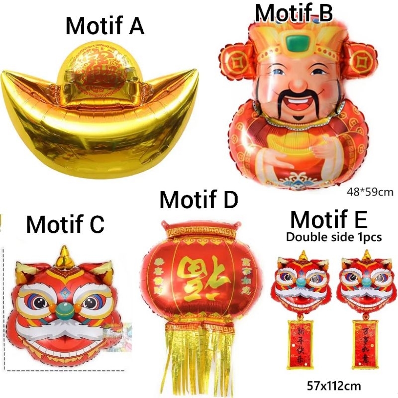 balon foil imlek chinese new year sincia xincia tahun baru cina lampion lentera dewa uang dekorasi h
