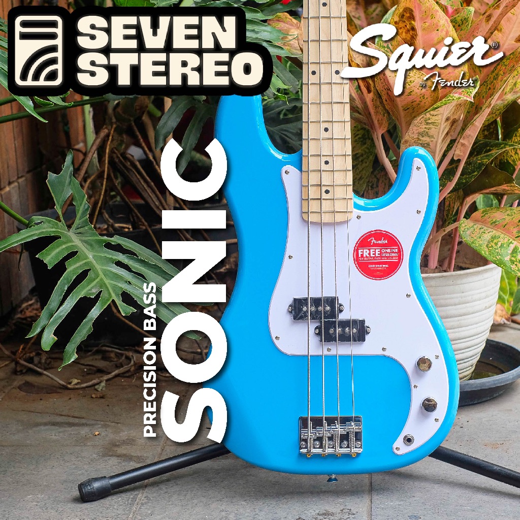 Squier Sonic Precision Bass Maple FB California Blue