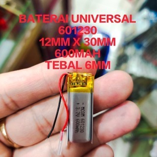BATERAI UNIVERSAL 601230 UKURAN 12mm x 30mm KABEL 2 BATERAI ELEKTRONIK