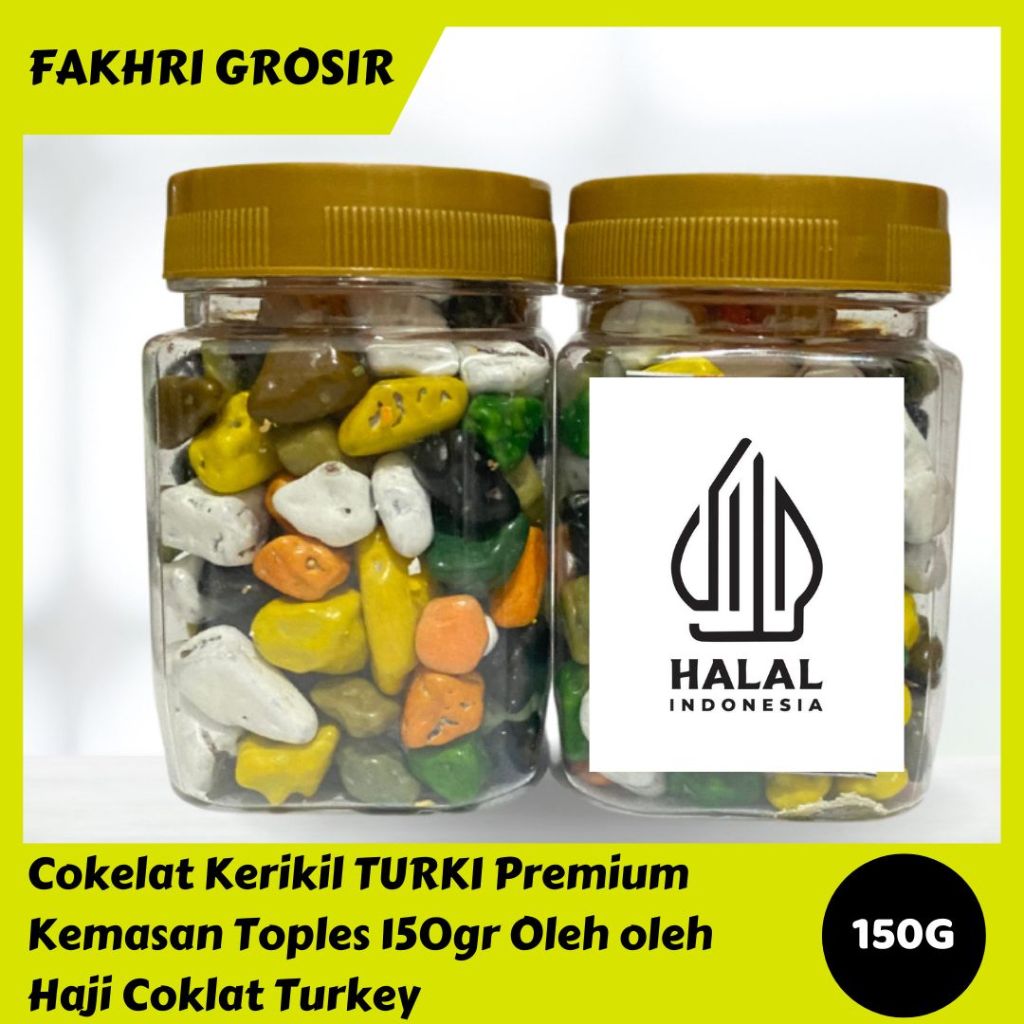 

Cokelat Kerikil TURKI Premium Kemasan Toples 150gr Enak Moodbooster Oleh oleh Haji Coklat Turkey