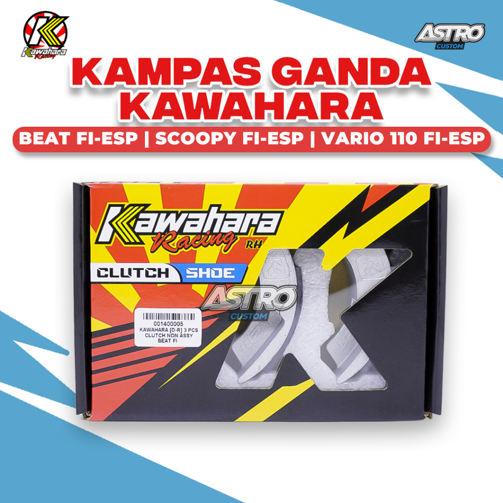 Kampas Ganda Kawahara BeaT Fi ESP Scoopy Fi ESP Genio BeaT Deluxe Street Vario 110 ESP Upgrade CVT
