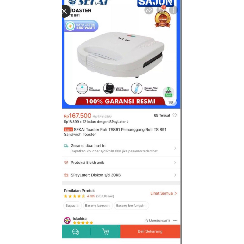 Preloved Sekai Toaster TS 891