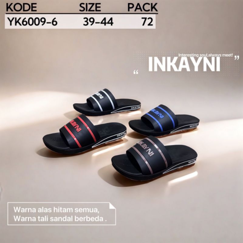 Inkayni Sandal Selop Pria Simple Elegant - 6009