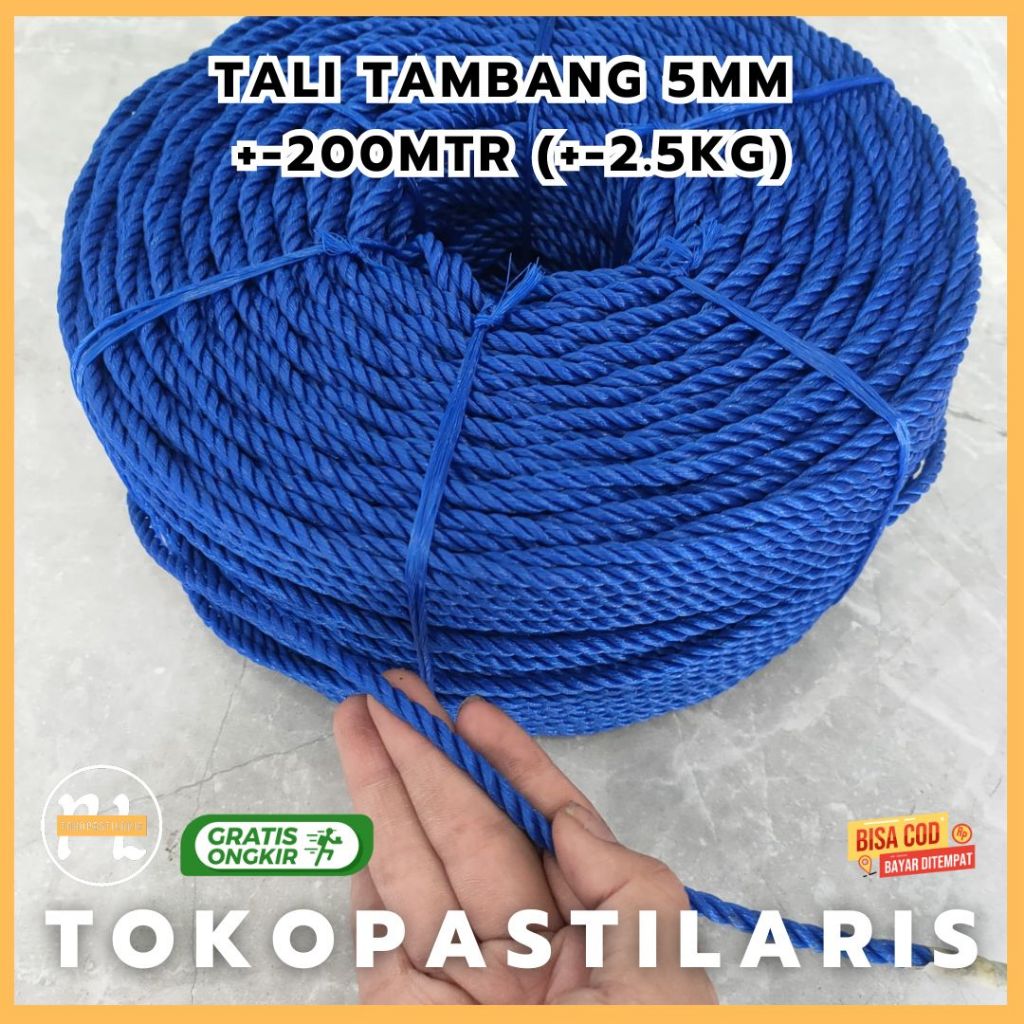 

YEN Tali Tambang 5mm / Tambang PE 5mm MURAH +/- 200 METER