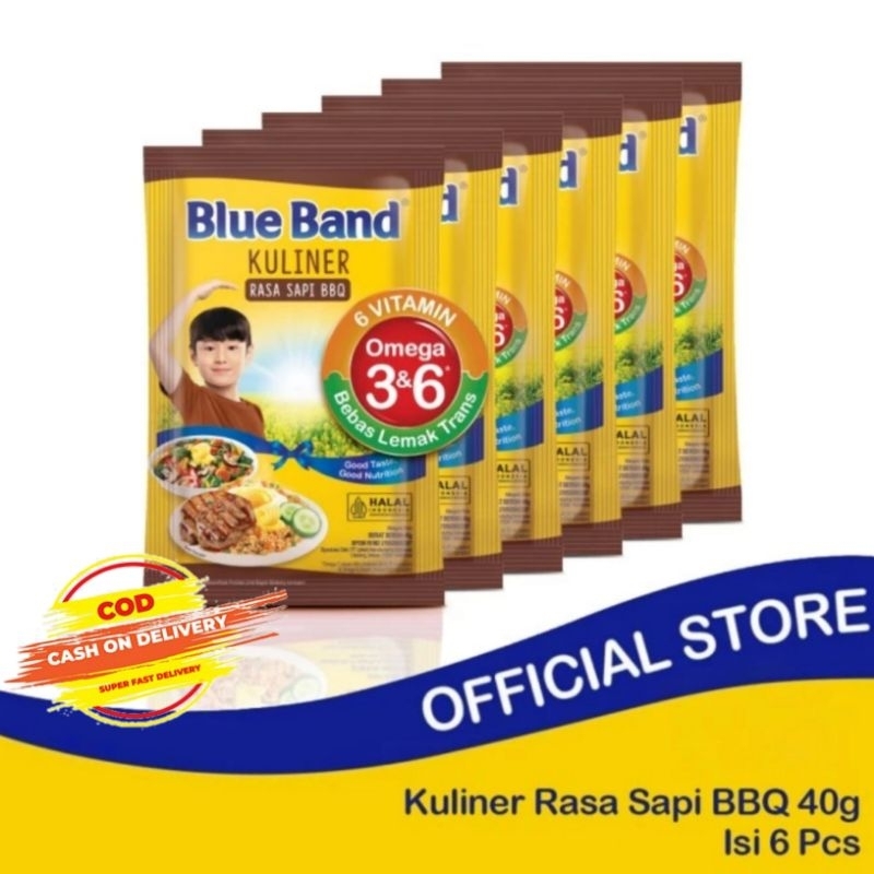 

Blue Band Kuliner Margarin Rasa Sapi BBQ ( 40 gr / 6 pcs )